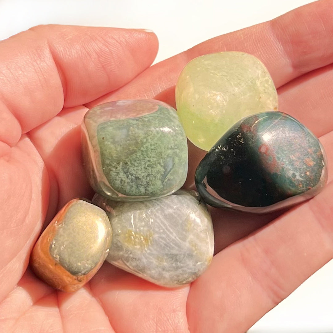 A carefully curated crystal kit, containing five crystals that work together to support your intension